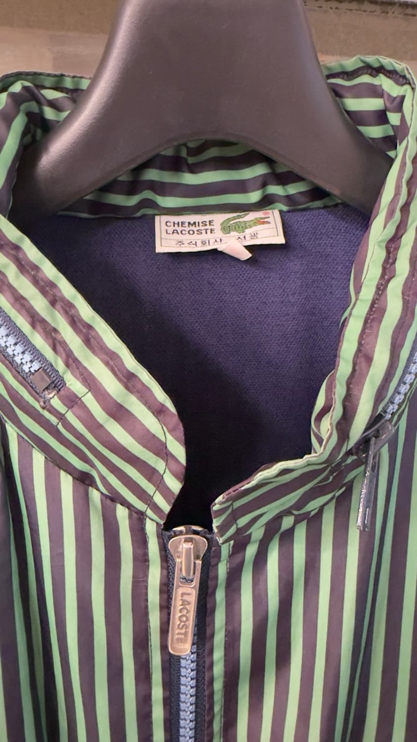 105) 라코스테 90's 스트라이프 점퍼 팝니다 상품이미지5