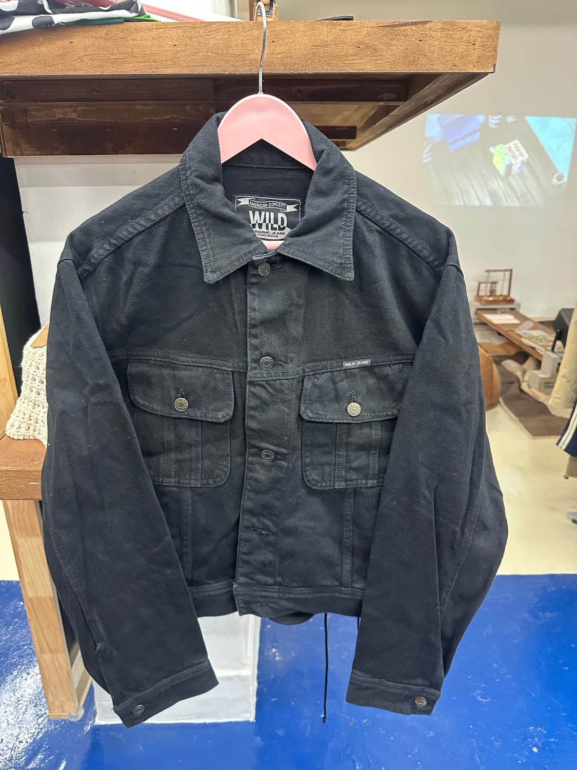 USA wild jeans 블랙 데님 자켓 상품이미지3