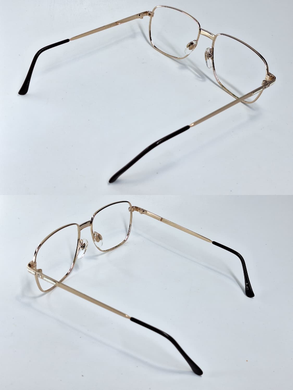 90s 일본 빈티지/골드 오너먼트 힌지 장식 남성용 안경테 56mm 상품이미지6