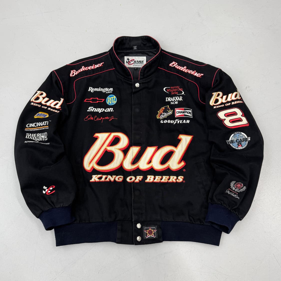체이스 어센틱 90s OG 나스카 버드와이저 헤비 코튼 레이싱 자켓 상품이미지2