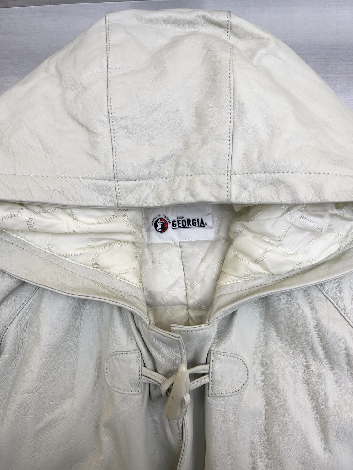 Georgia 램 레더 더플 코트 상품이미지5