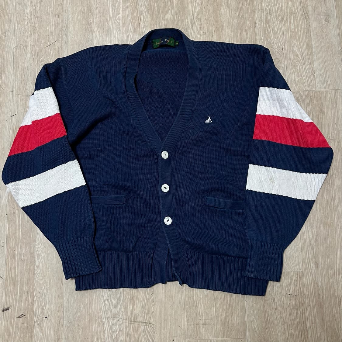 빈폴 남성 로고 브이넥 니트 가디건 L/100  상품이미지1