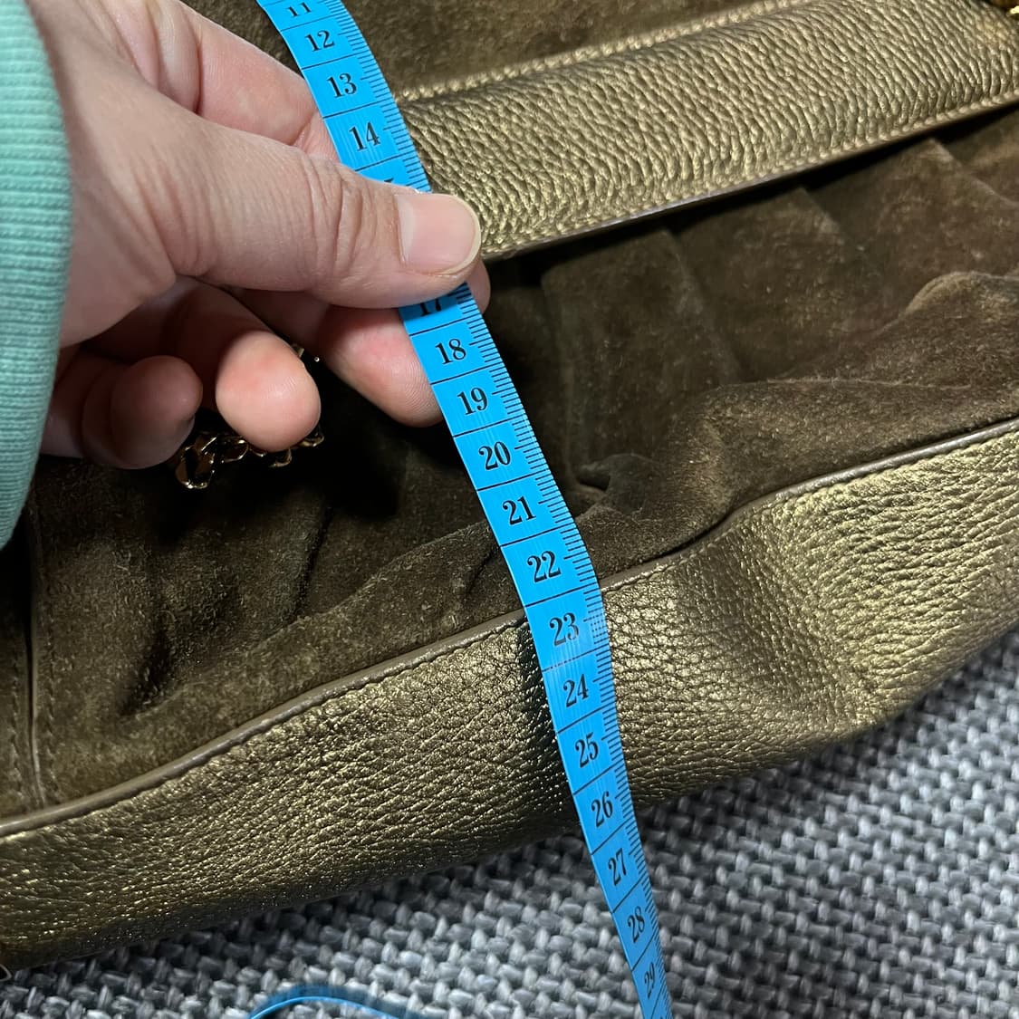 까르띠에 cartier 빈티지 골드 리얼레더 이태리 숄더백 상품이미지10