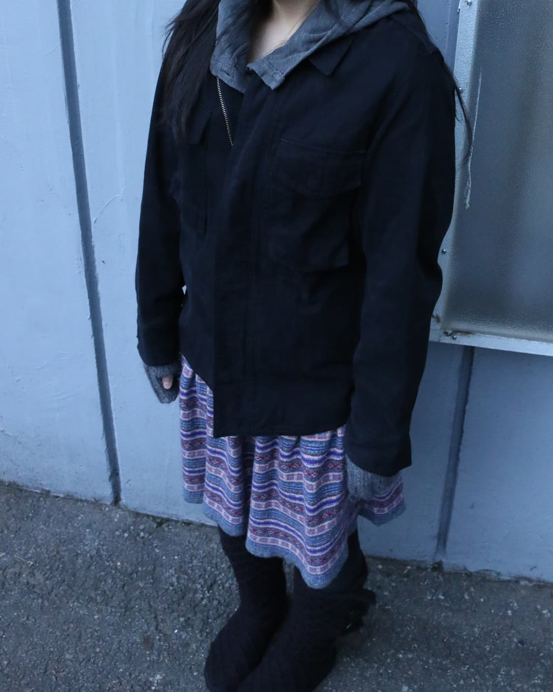 노르딕 울 레이어드 스커트 상품이미지6