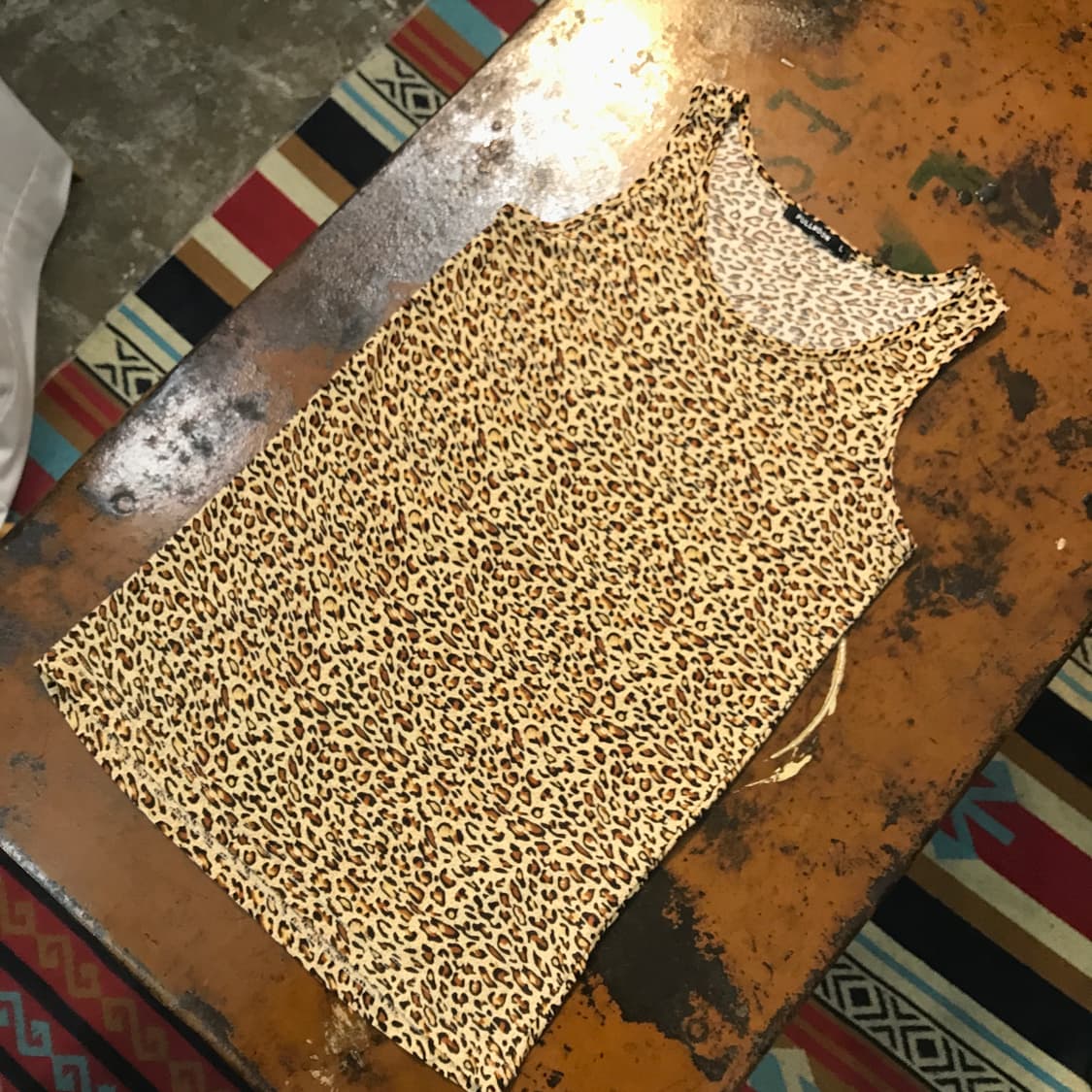 Japan 빈티지 레오파드 패턴 슬리브리스 여성 55 사이즈 상품이미지2