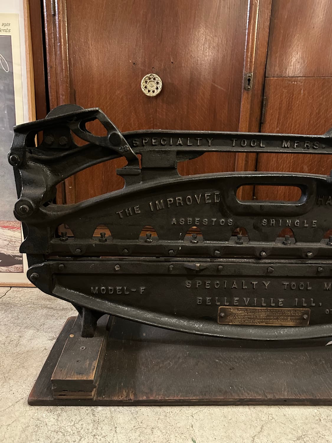1930s 미국 빈티지 앤틱 석면 절단기 작두 인테리어 소품 상품이미지2