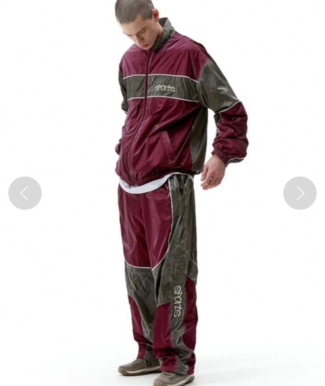 스컬프터 모터 트랙 팬츠 딥레드/차콜 XL 상품이미지10