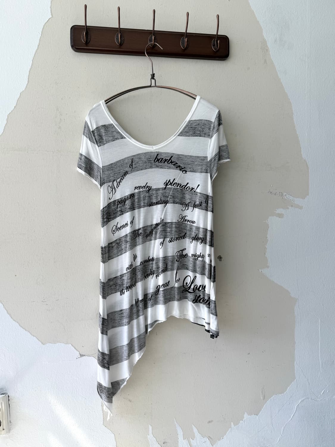 Gya-ru punk unbalance half top 상품이미지7