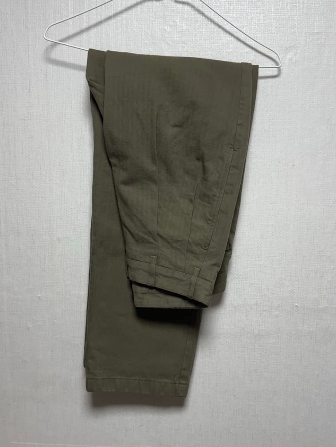 (새제품) Noah 노아 트윌 올리브 더블 플리츠 팬츠 상품이미지1