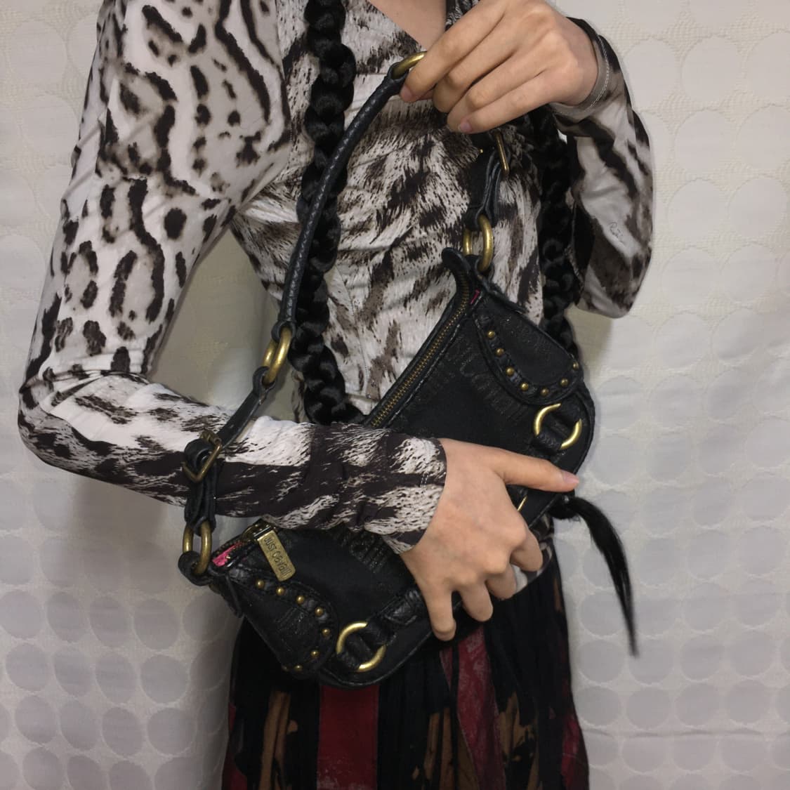 just cavalli 프린트 디테일 겨드랑이 백 상품이미지1