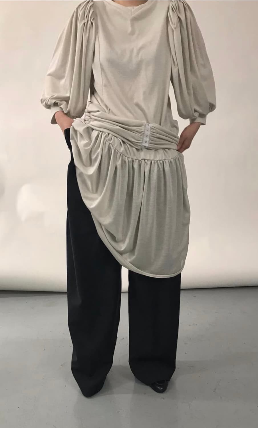 eonts 아르누보 드레스 _sage green  상품이미지2