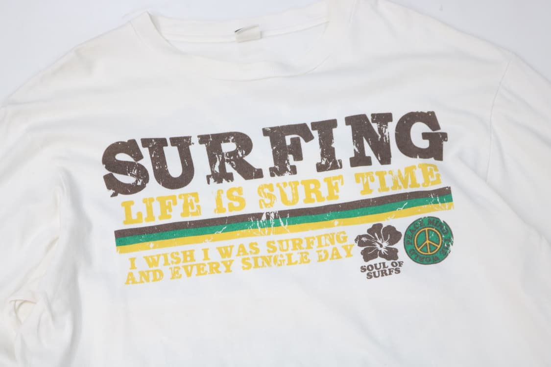 SOUL OF SURFS 빈티지 서핑 그래픽 롱슬리브 티셔츠 (XL) 상품이미지3