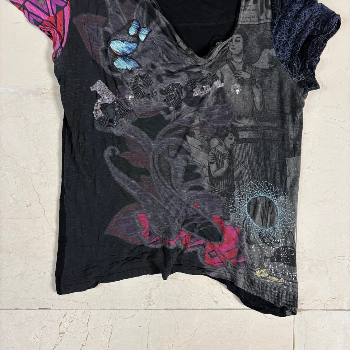 Desigual Asymmetrical Graphic Tee 상품이미지8