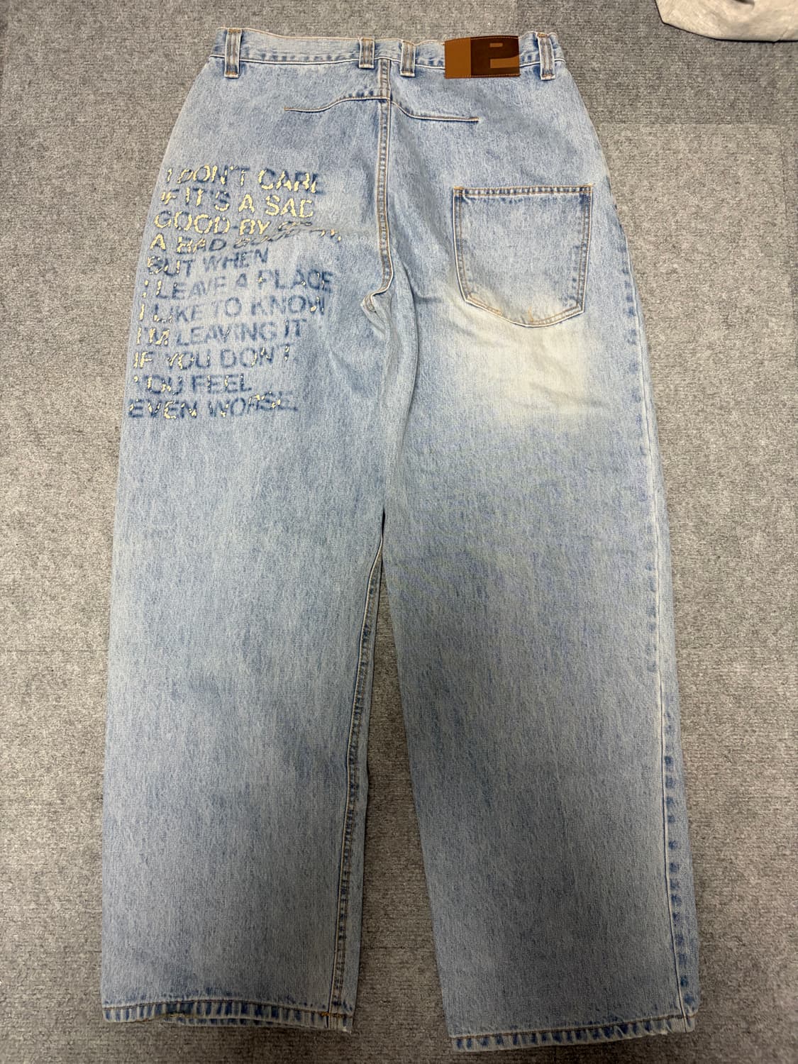 Ertr 레터 데님팬츠 상품이미지1