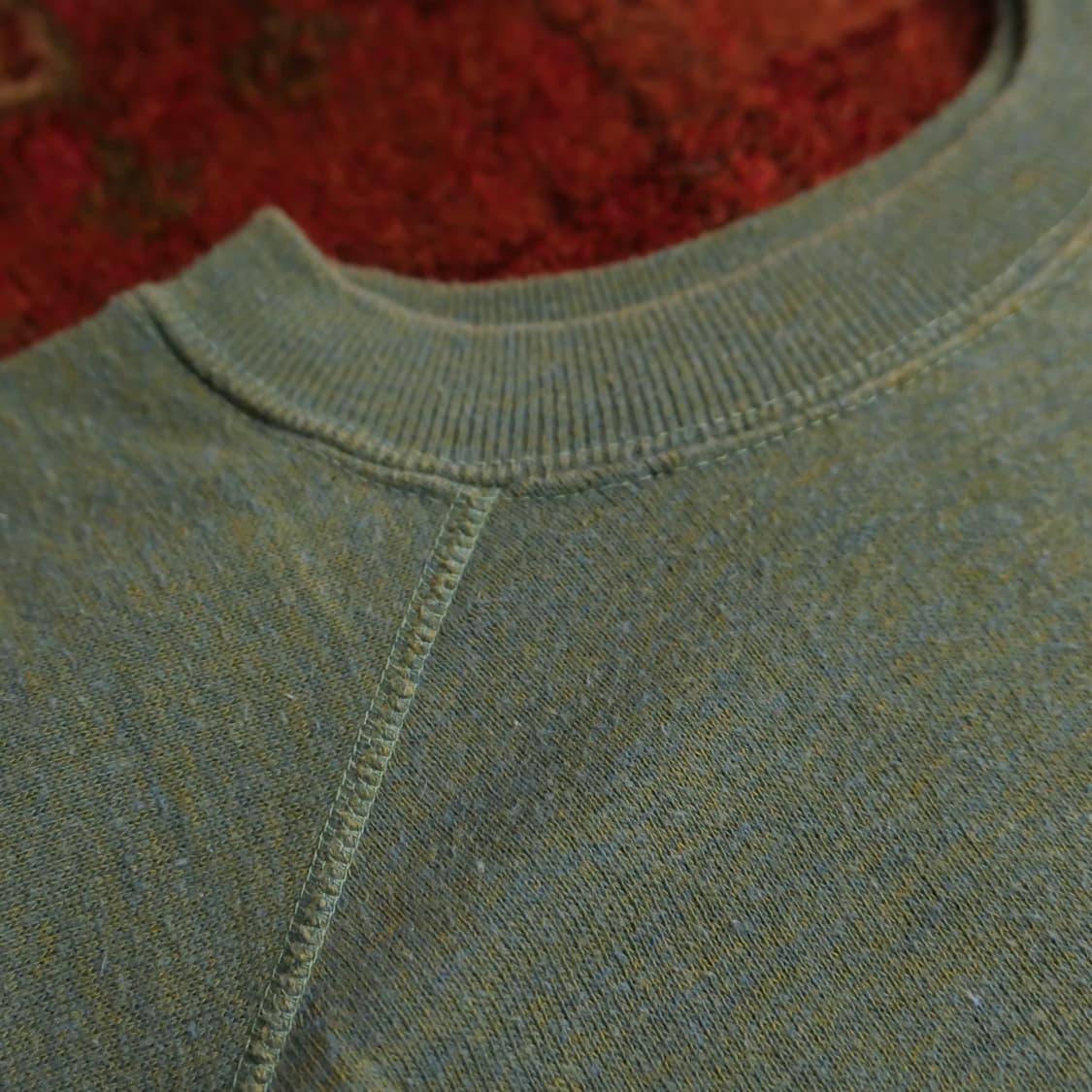 60s Faded Green Blank Raglan Sweatshirt 상품이미지4