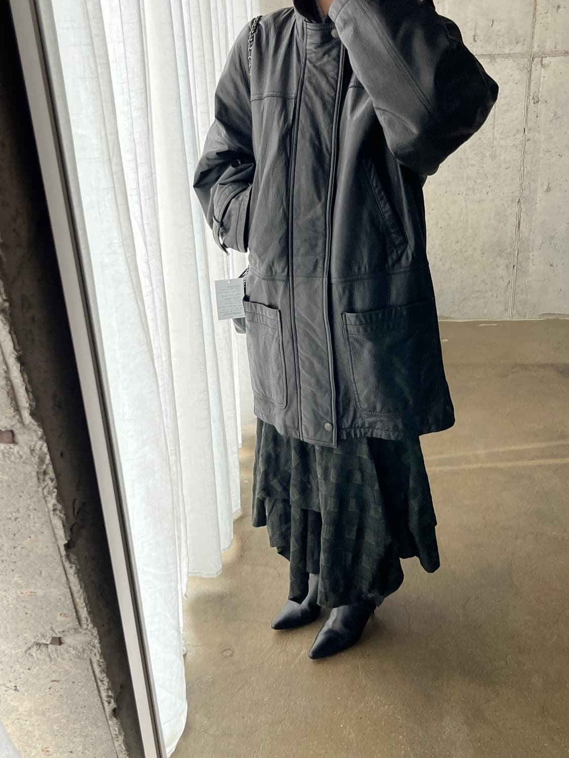 Far Bet 러플 스커트 그린 상품이미지2