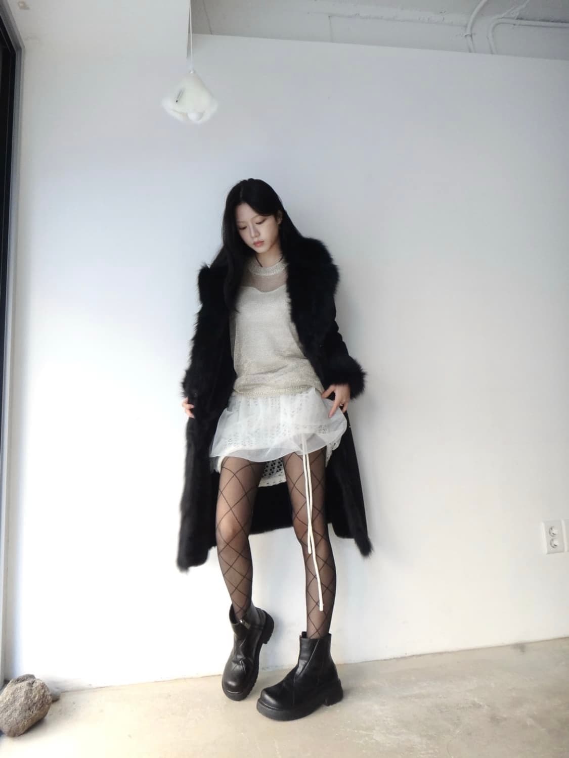 Chic fox fur muston jacket / black 상품이미지7
