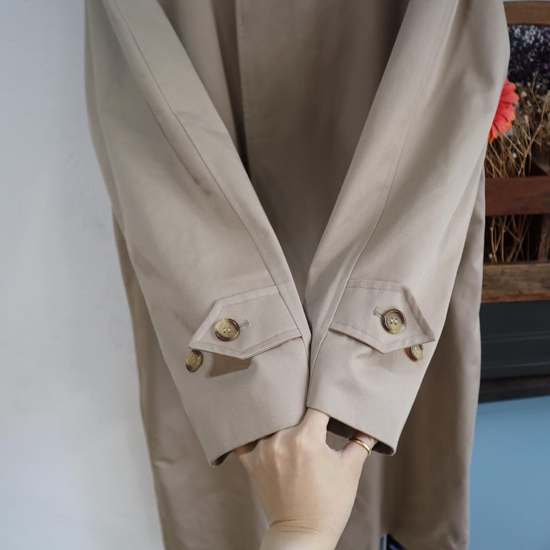 버버리 베이지 싱글코트 상품이미지4