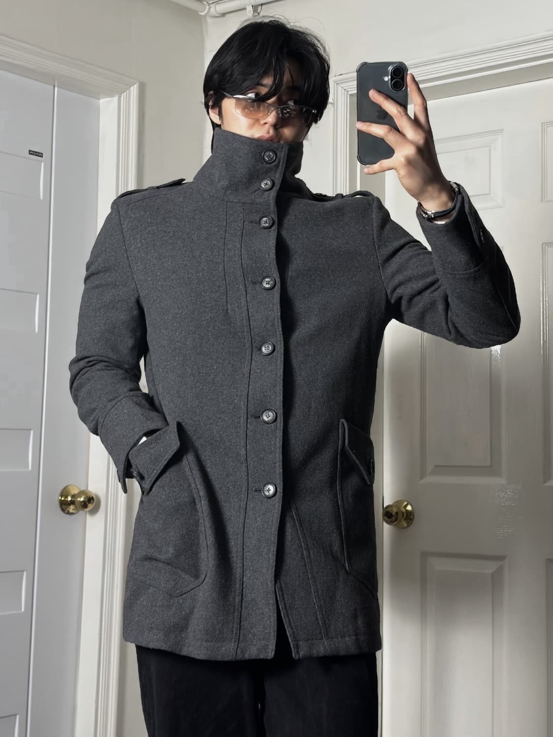 Vino 하이넥코트 차콜 상품이미지2