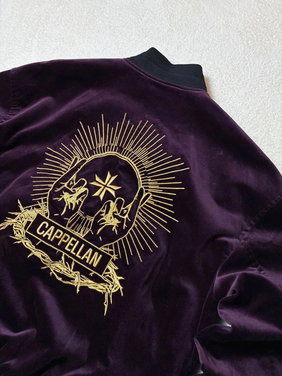 토니웩 16FW 등판 자수 벨루어 블루종 자켓 PN6379 상품이미지3