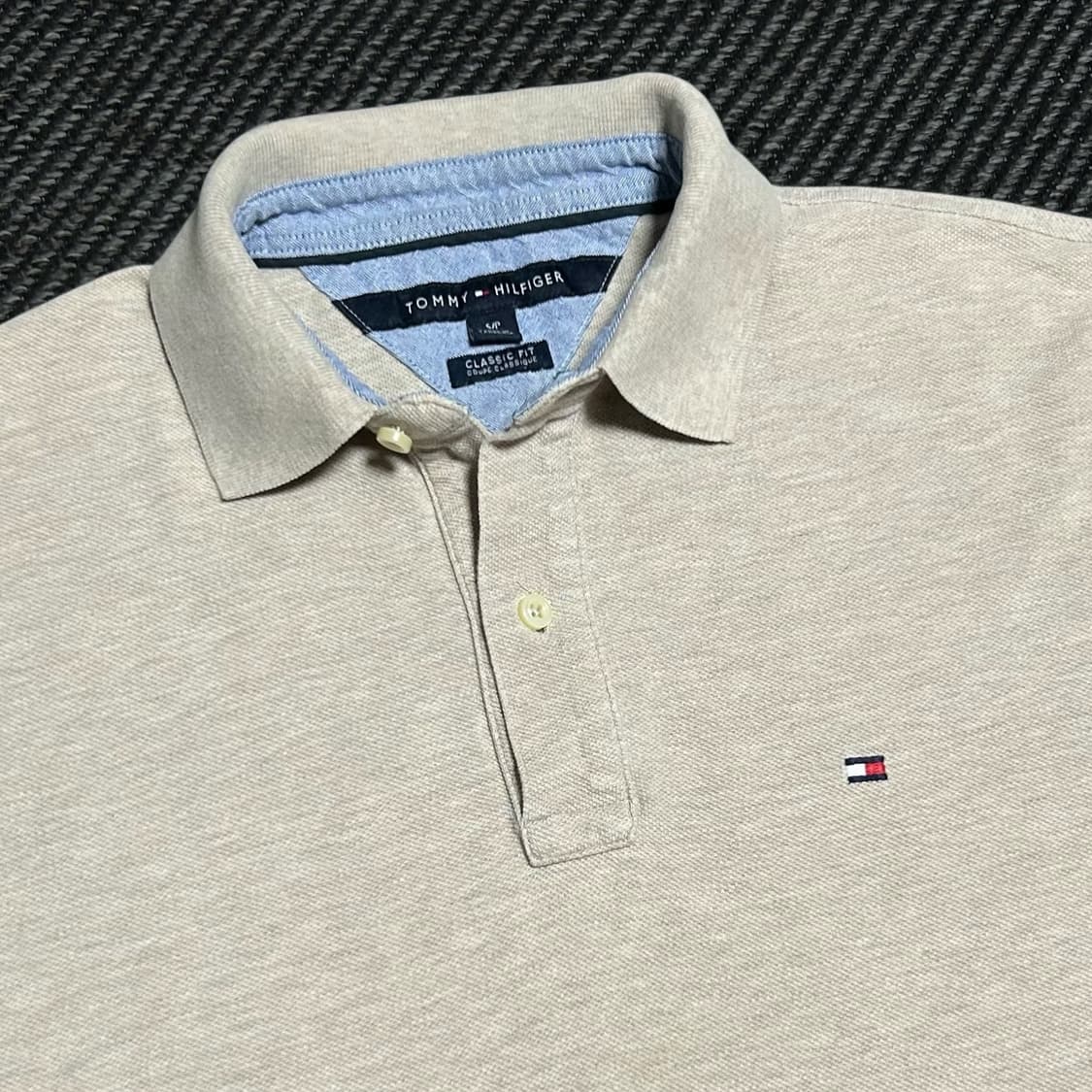 [M] Tommy 타미힐피거 베이지 코튼 반팔 카라티 상품이미지2