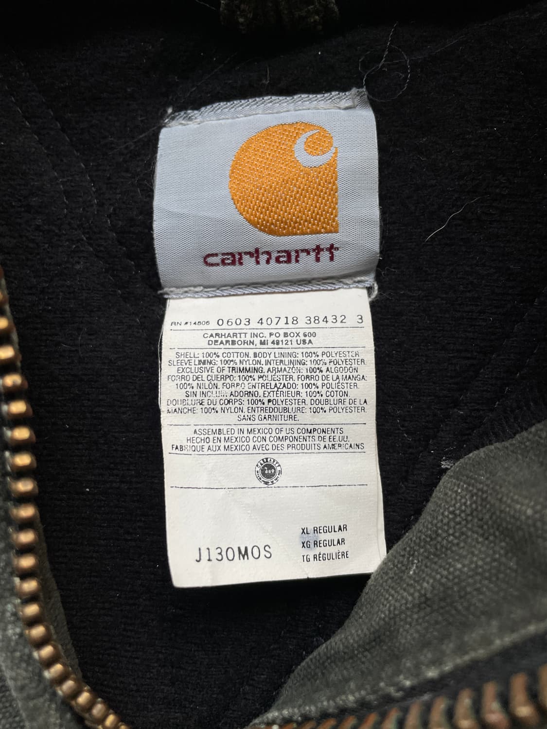 칼하트 j130 mos 모스 민트급 액티브 샌드스톤 상품이미지3