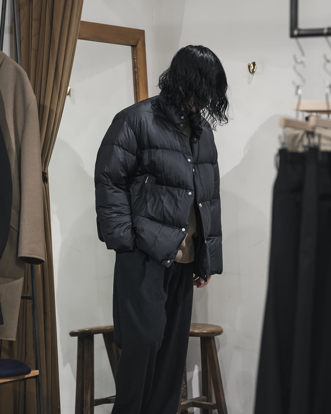 [3] comoli 23aw 나일론 다운 자켓 패딩 상품이미지2