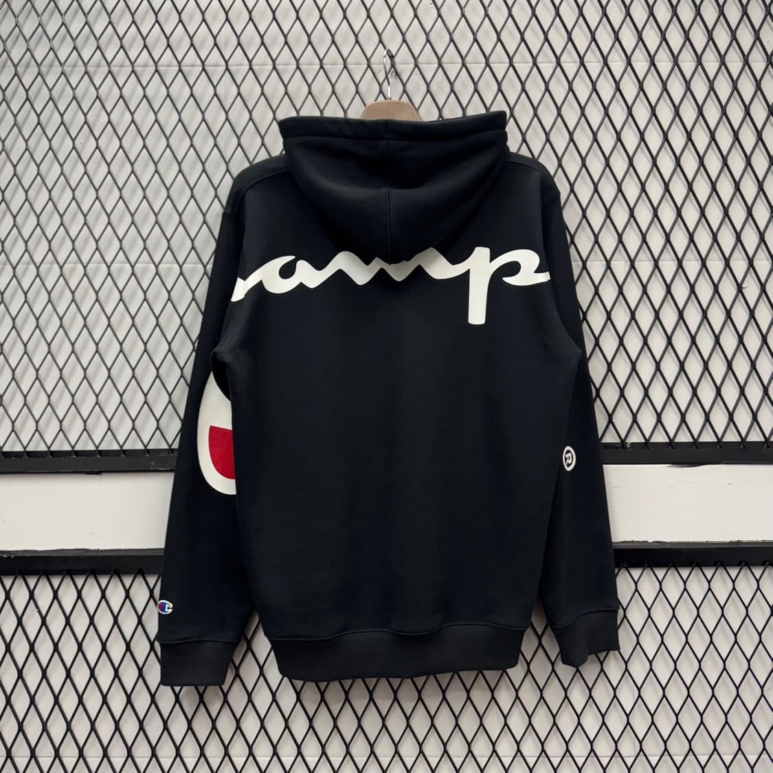 18S/S 슈프림 X 챔피온 후디 스웻셔츠 빅로고 프린팅 디테일 후드티 상품이미지2