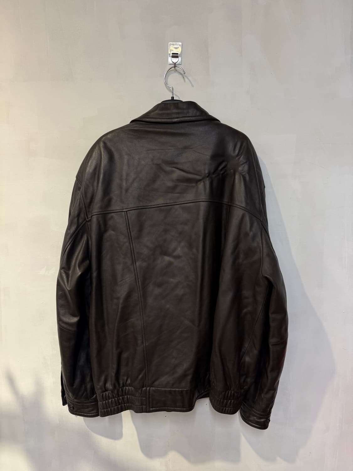 진도 90년대 브라운 레더자켓 상품이미지4