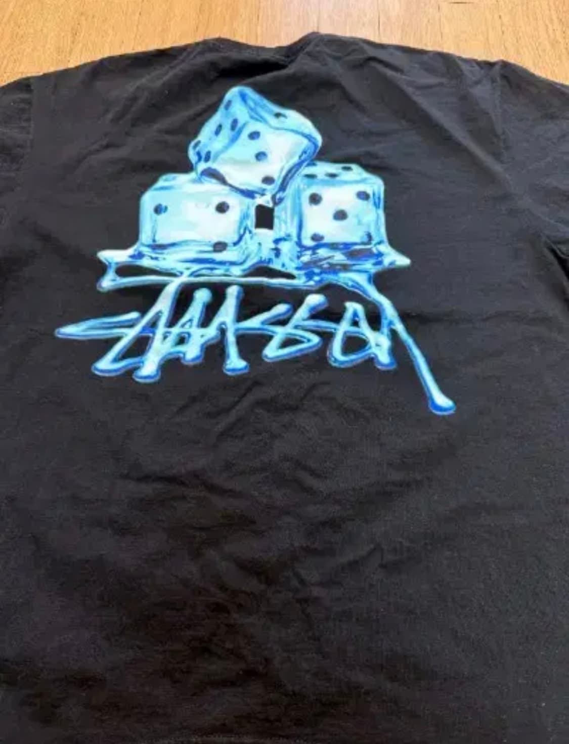 스투시 멜티드 얼음 티셔츠 블랙 stussy melted tee 상품이미지1