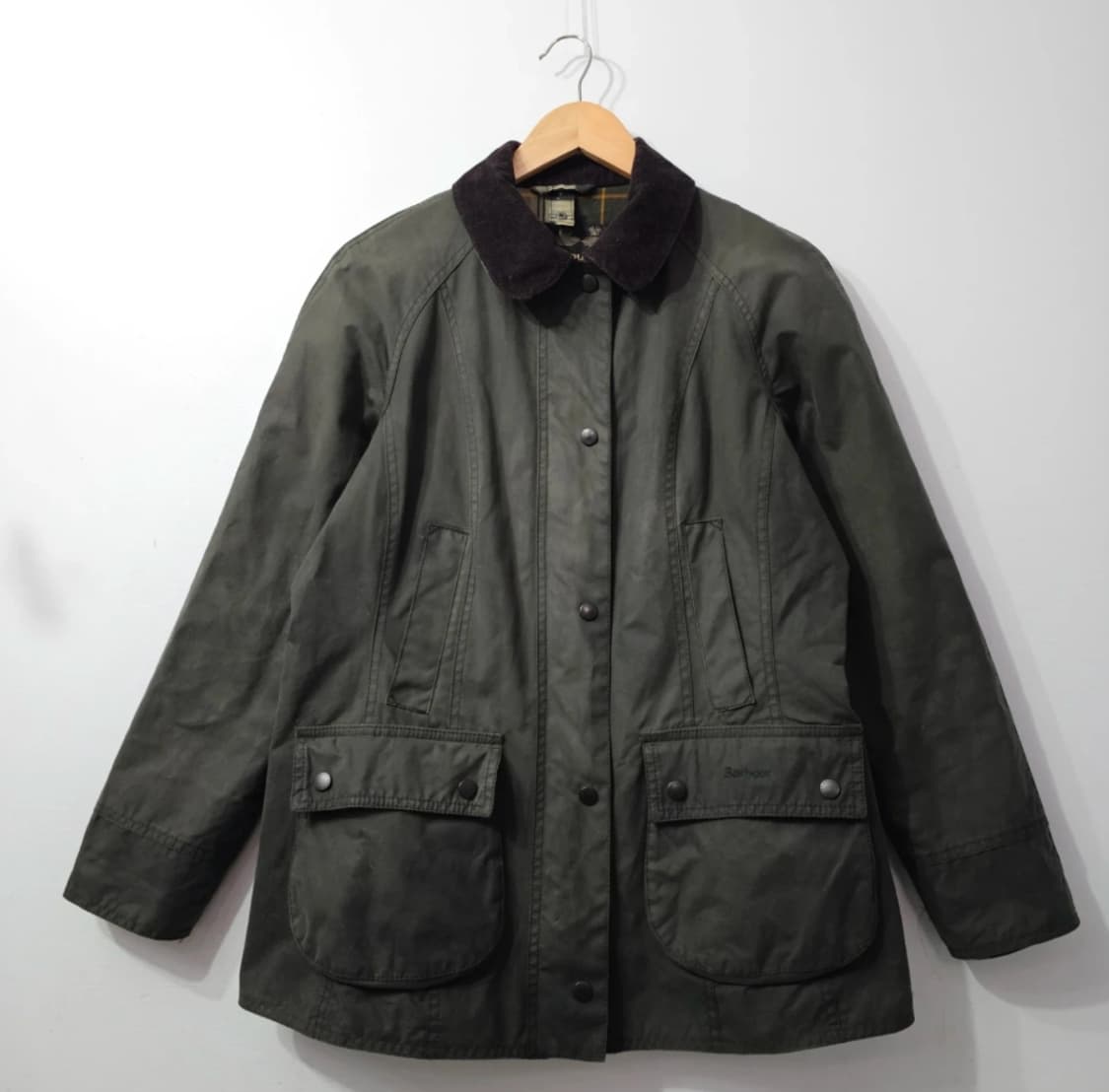 바버 왁스 자켓 UK10 올리브 ~66 상품이미지2
