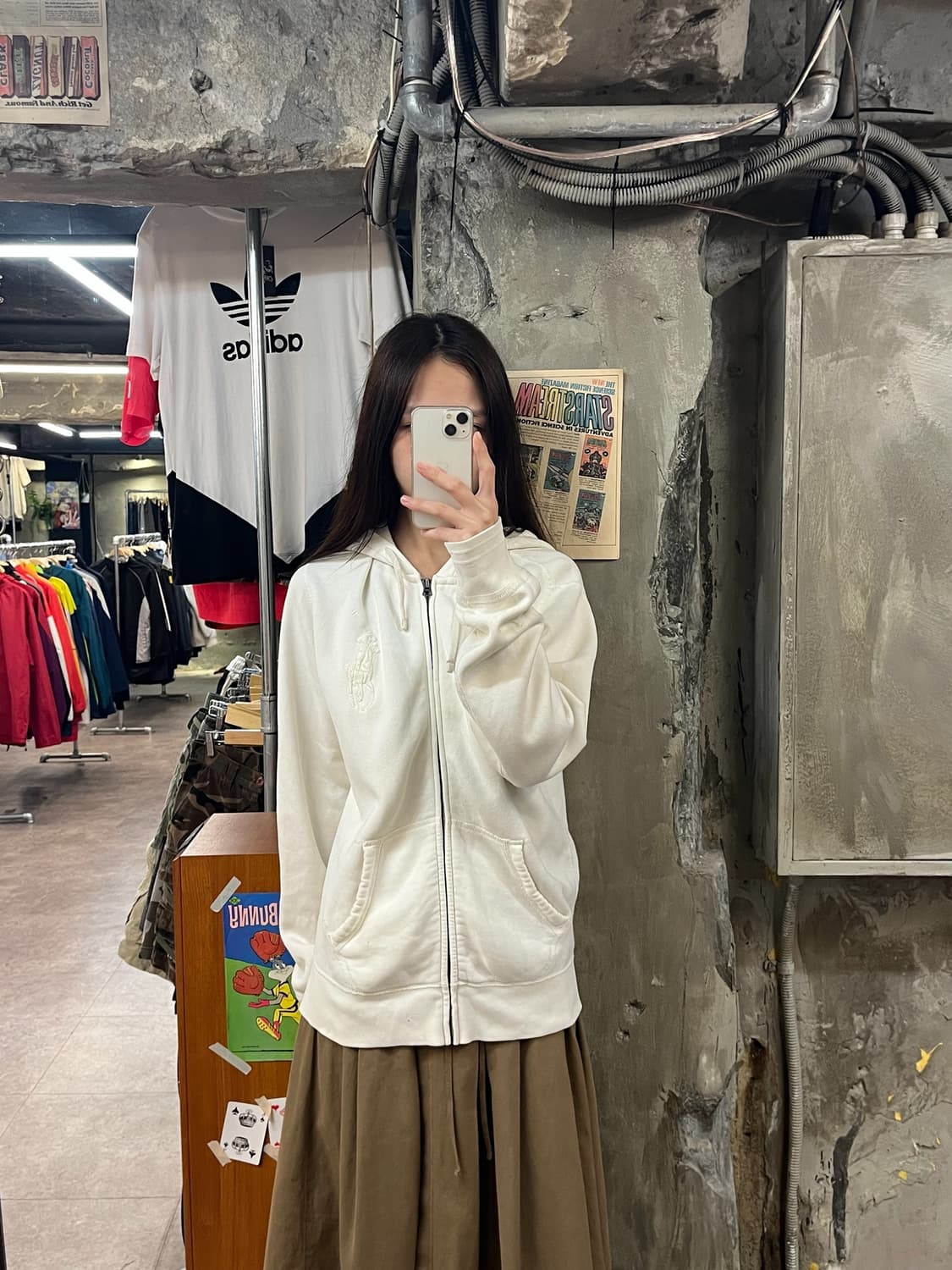 폴로 랄프로렌 후드집업 아이보리 M #csz1378 상품이미지2