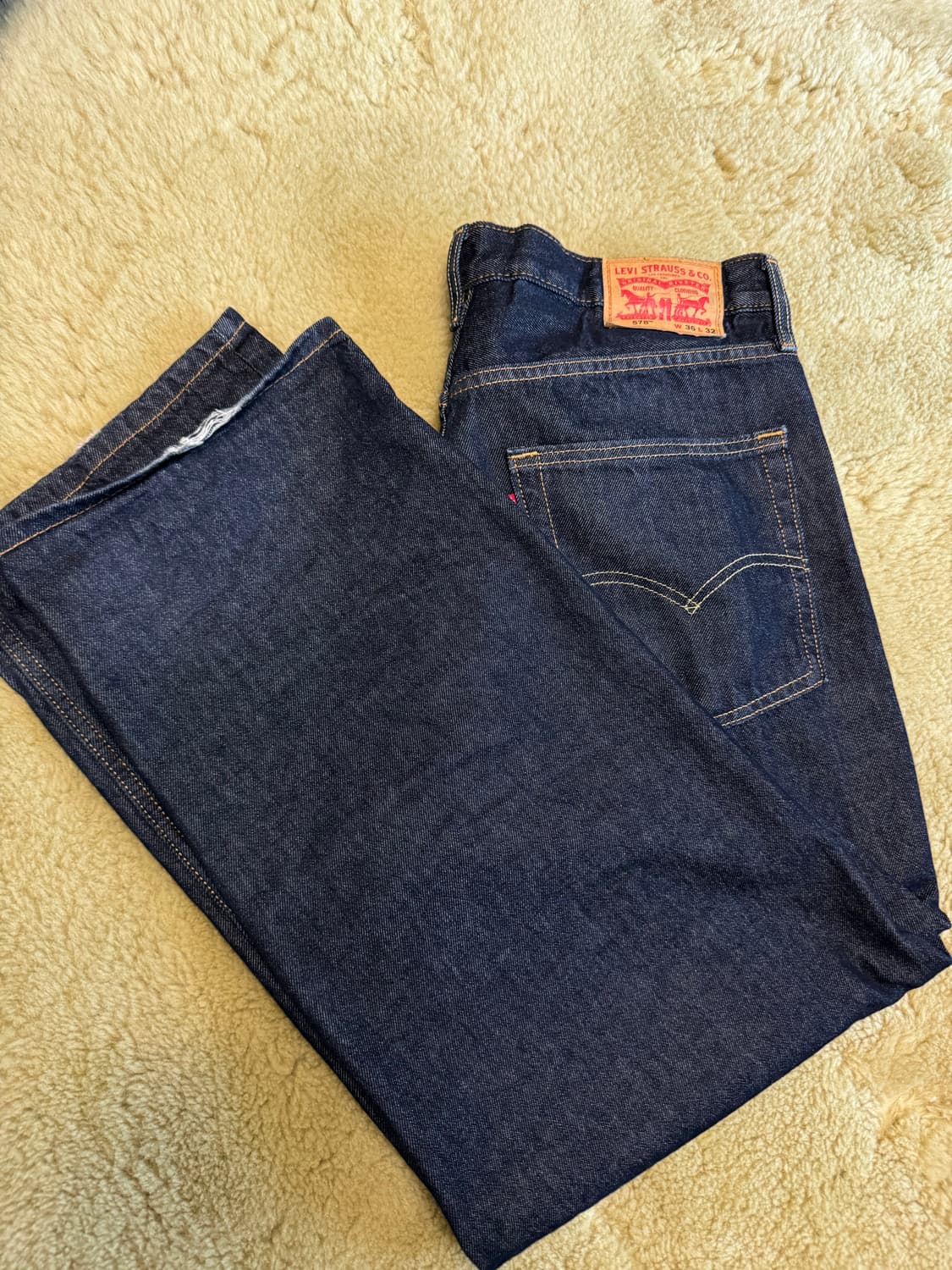 리바이스 578 배기 와이드 진 36x32 인디고 상품이미지2