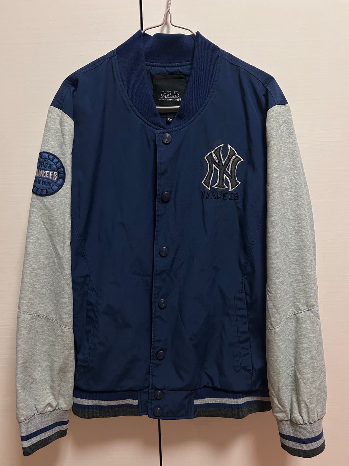 MLB 뉴욕 양키스 야구 점퍼 네이비 100 상품이미지1