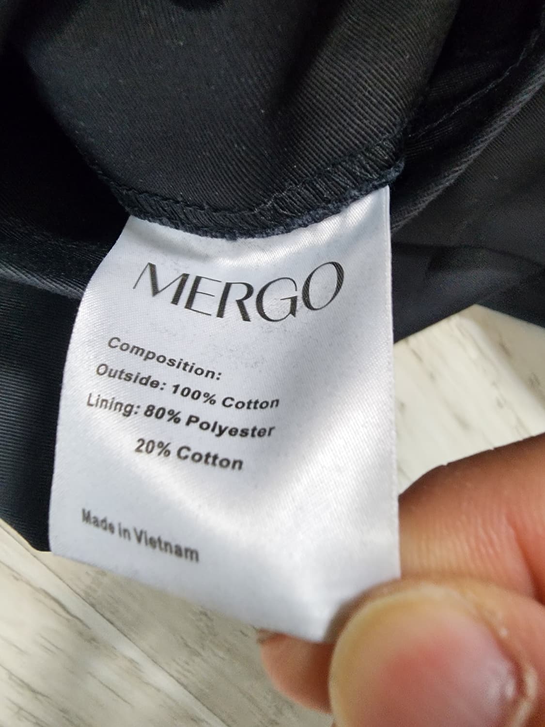 MERGO 메르고 원턱 치노 팬츠. XL(33~34) 블랙 와이드 면바지 상품이미지6