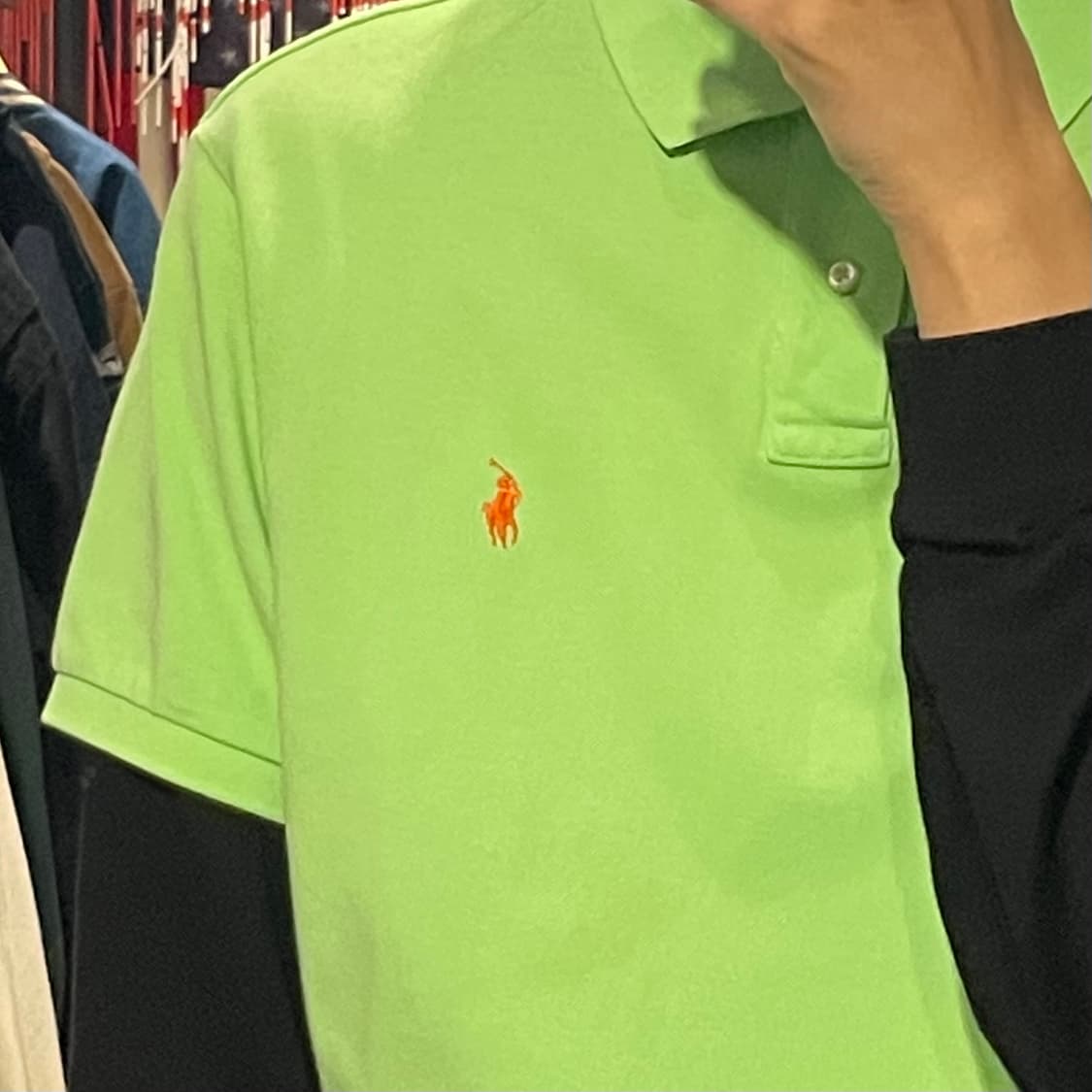 [IM] Polo 폴로 네온 연두 카라 반팔 상품이미지6