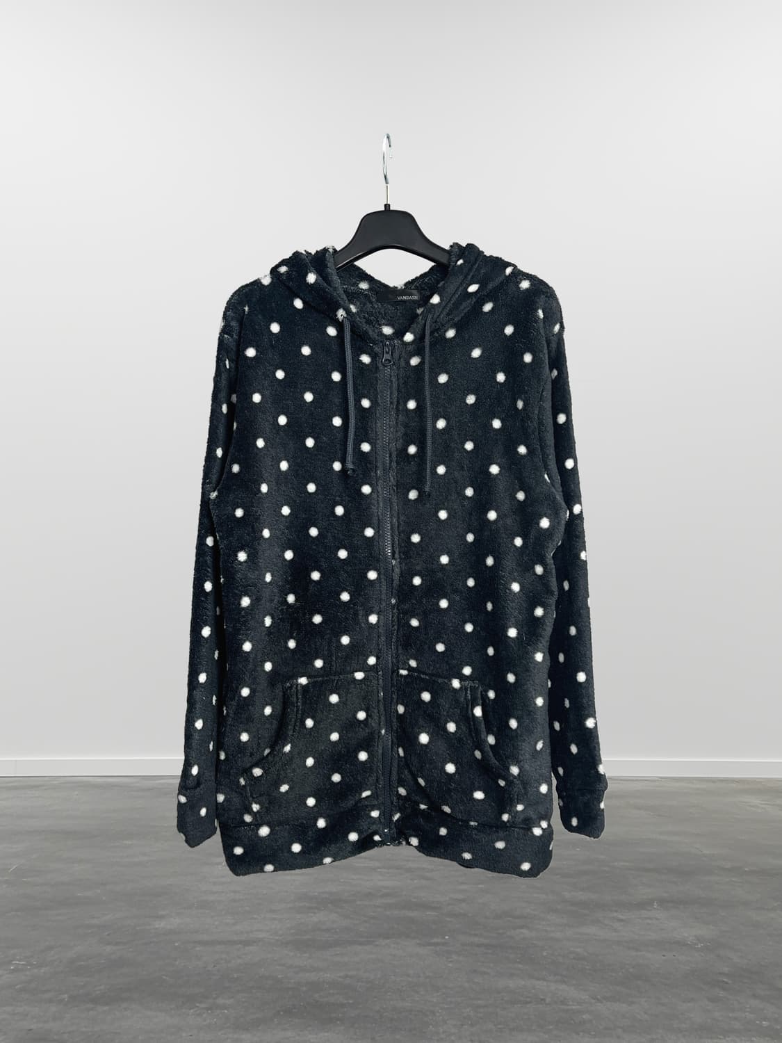 VANDASH 도트 플리스 후드 집업 상품이미지1