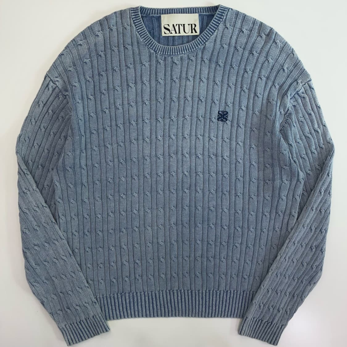 Satur   세터 클래식 다이드 케이블 니트 상품이미지1