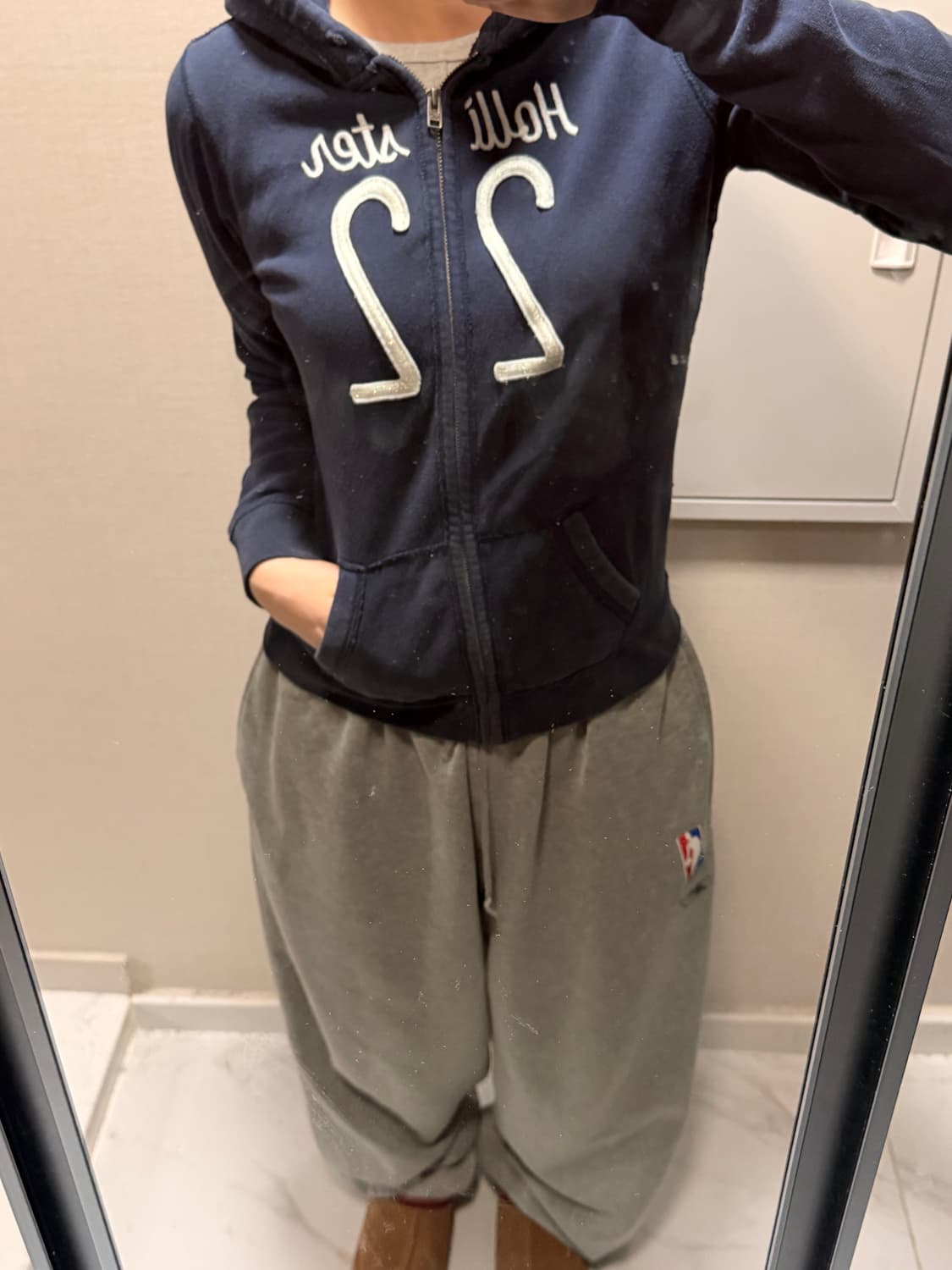 홀리스터 그레이 후드집업 m 상품이미지1