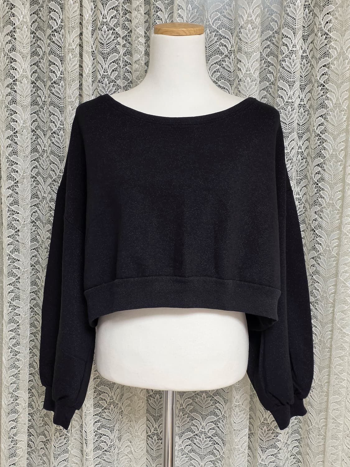 새상품) 쓰리타임즈(쓰탐) 글리터 크롭 맨투맨 & 조거 셋업 상품이미지6