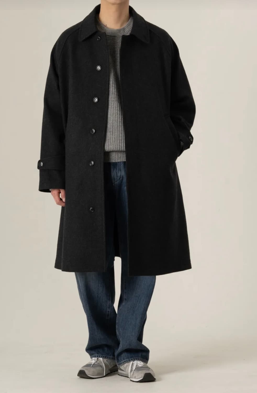 [2] 러프사이드 발마칸 코트 애쉬 블랙 상품이미지5