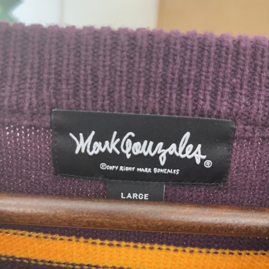 마크곤잘레스 오버핏 스트라이프 아크릴 니트 스웨터 105 C06182 상품이미지4