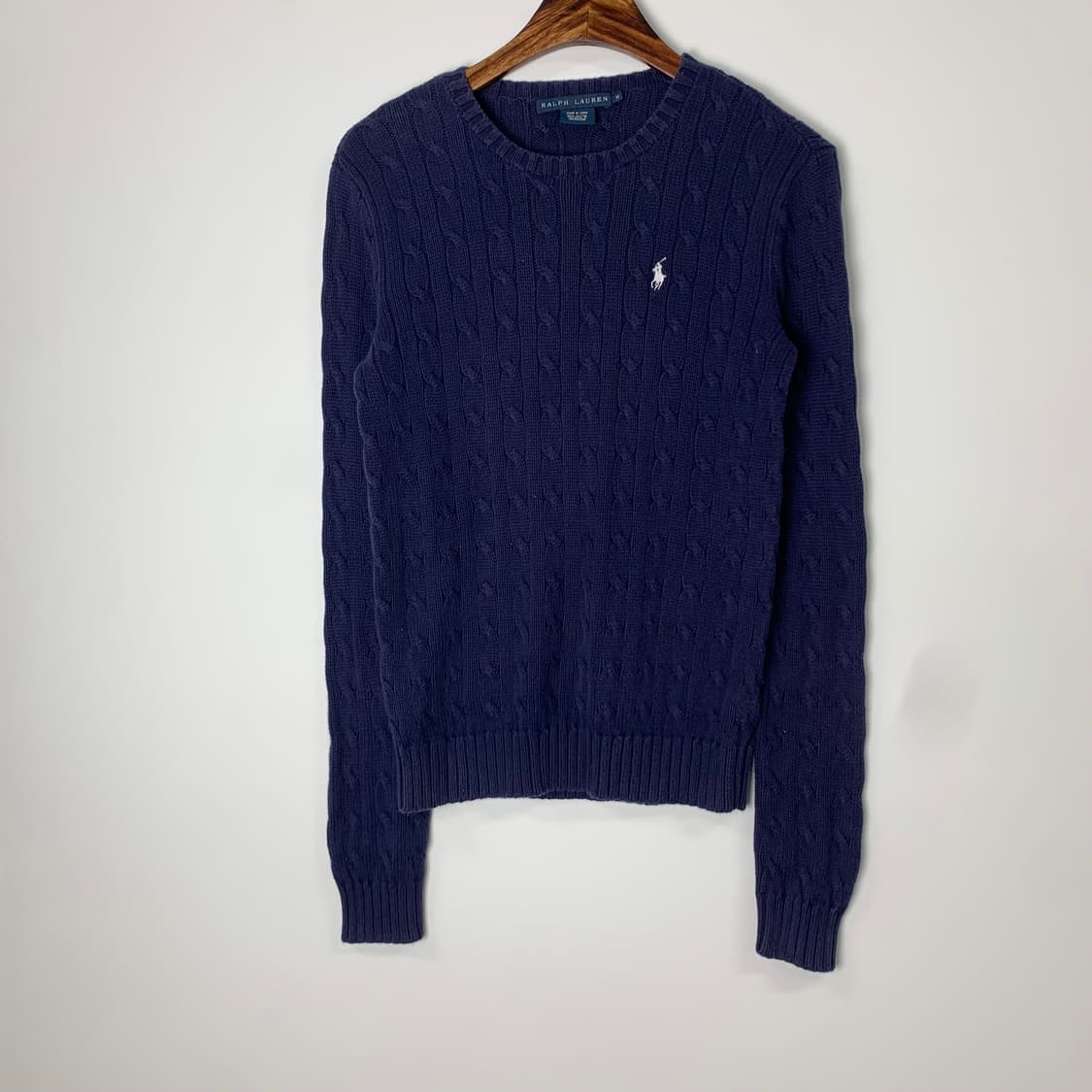 폴로 랄프로렌 네이비 케이블 꽈배기 니트 상품이미지2