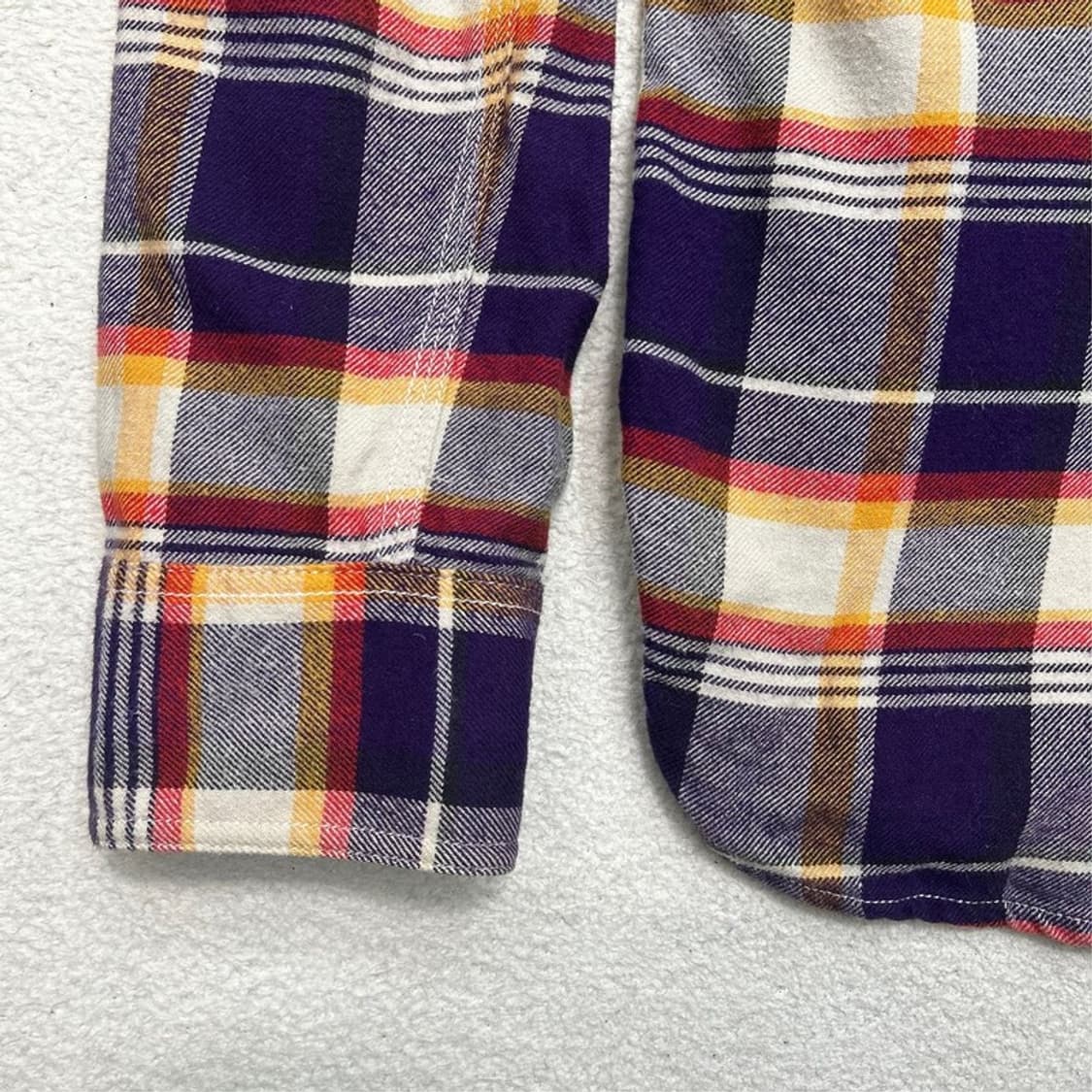 리바이스 퍼플 체크 플란넬 투포켓 셔츠 L 상품이미지2