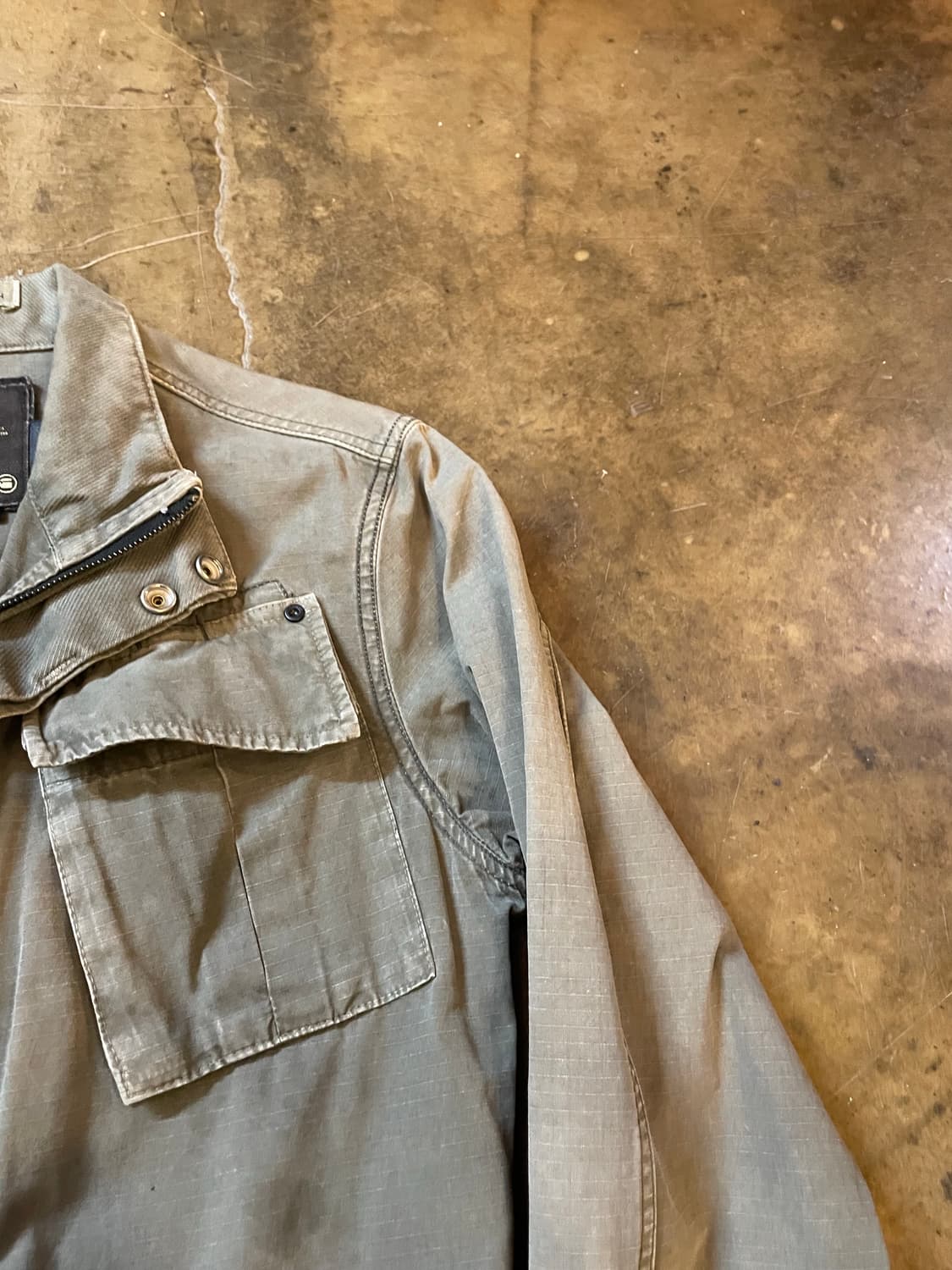 지스타 오리지널 로우 카키 올리브 데님 자켓 상품이미지3