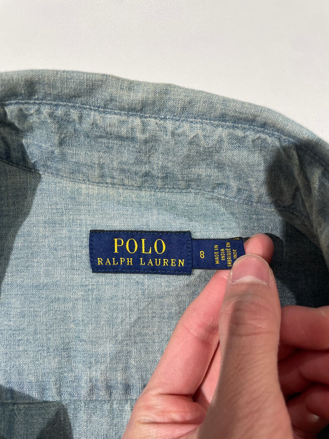 폴로 랄프로렌 연청 웨이스트 밴드 샴브레이 롱 원피스 상품이미지7