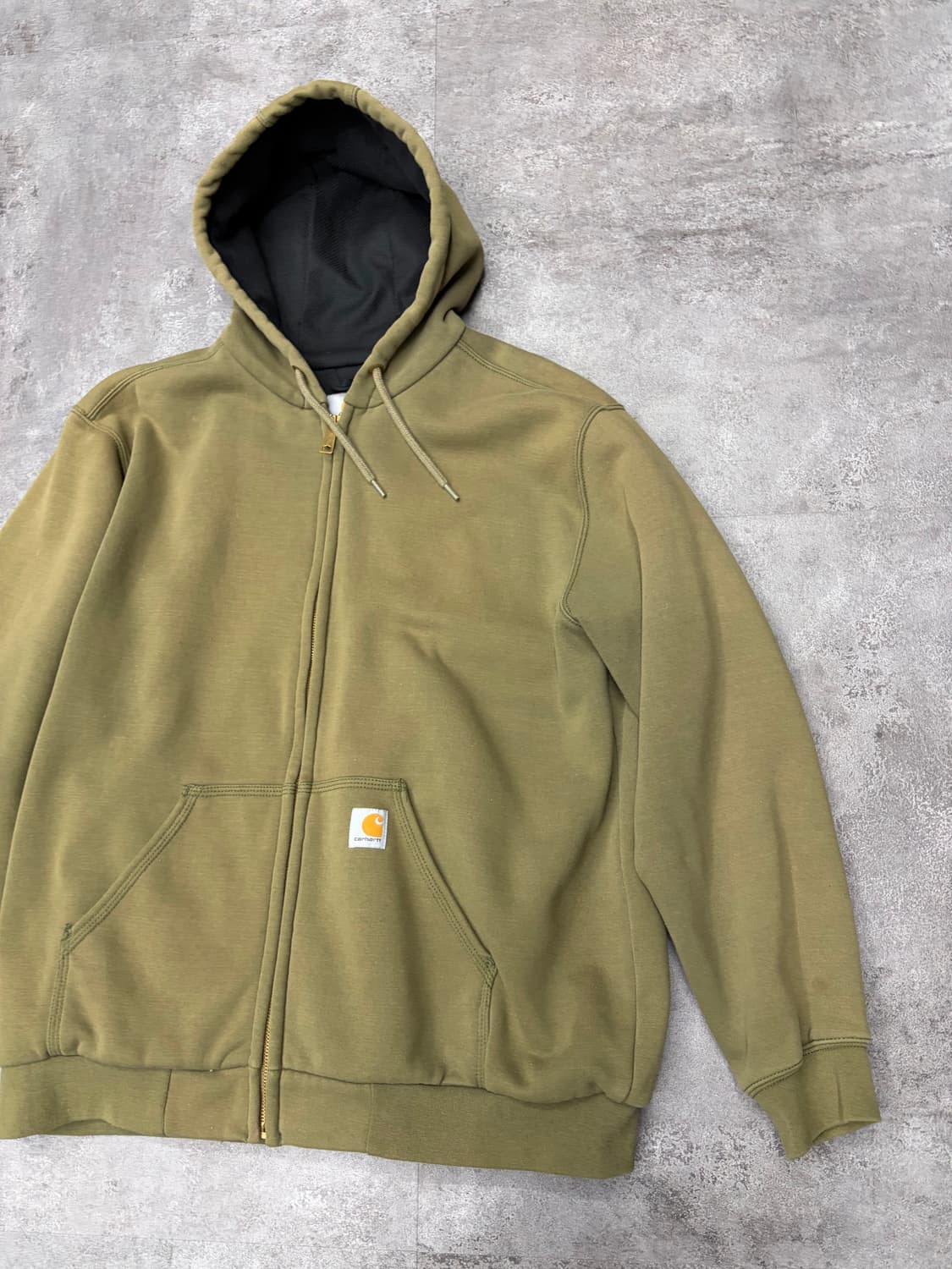 칼하트 써멀 후드 집업 올리브 상품이미지3