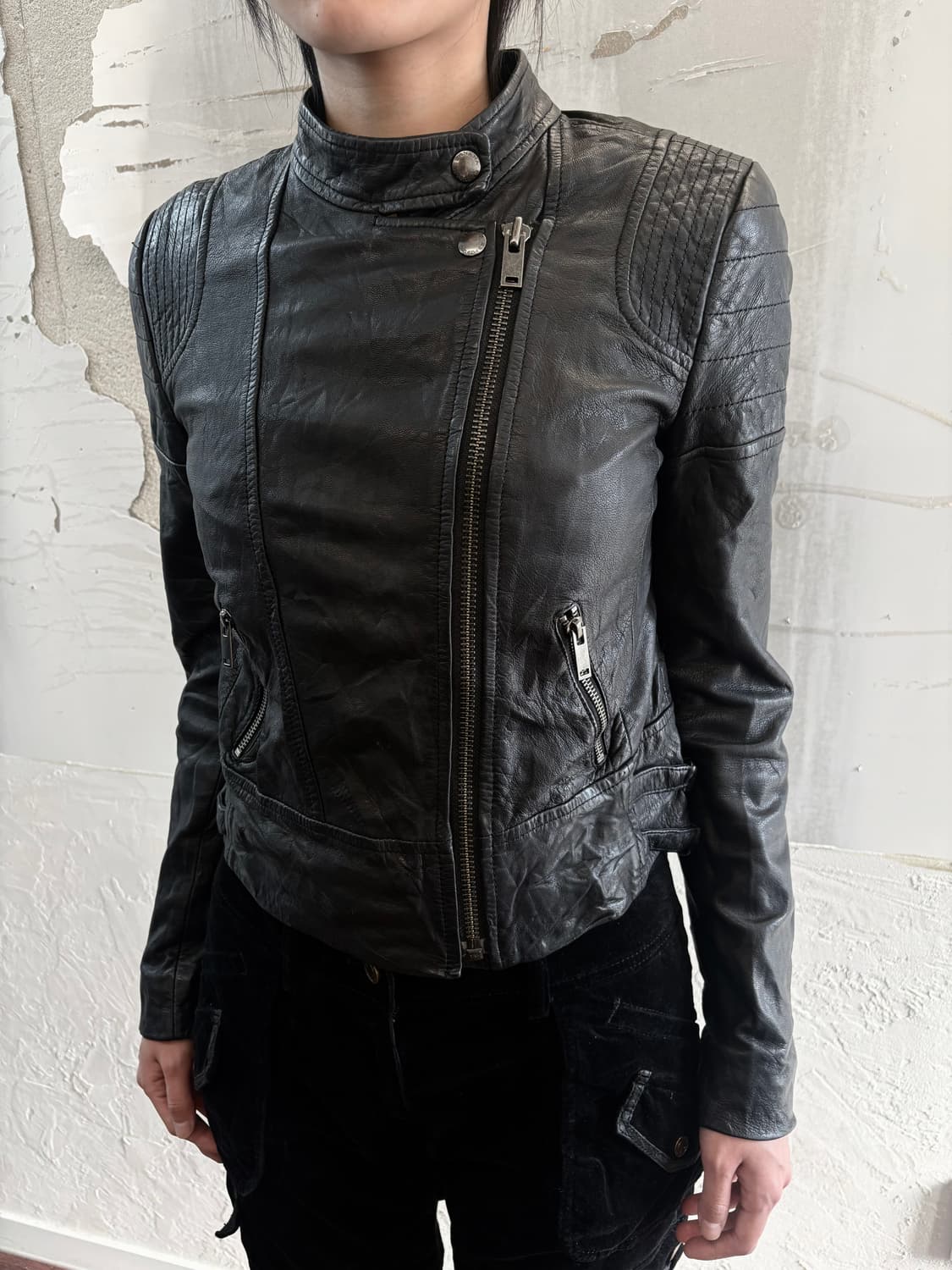 Goat skin rider jacket 상품이미지3