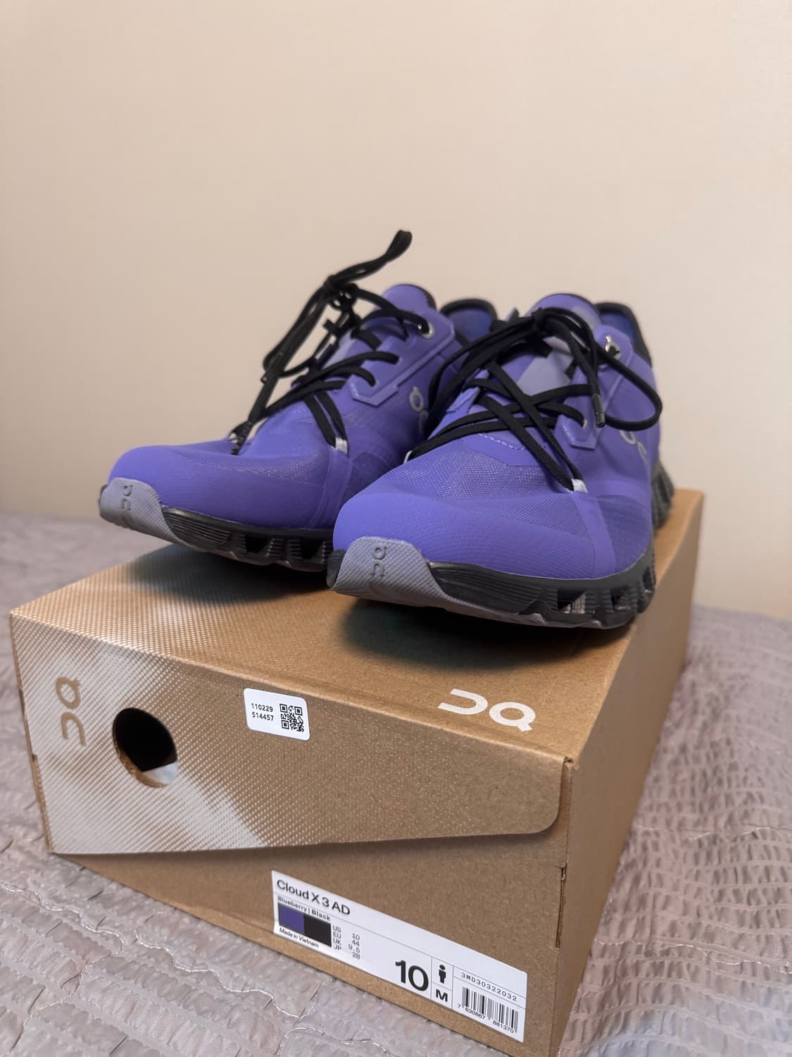 온 러닝 클라우드 X 3 AD 블루베리 블랙 상품이미지2