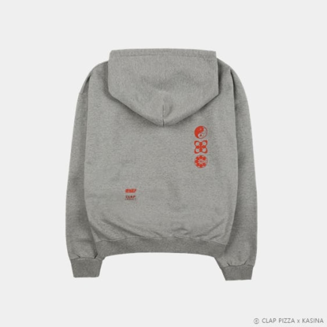 클랩피자X카시나 콜라보 컬렉션 오렌지 블라썸 후드 그레이 상품이미지2